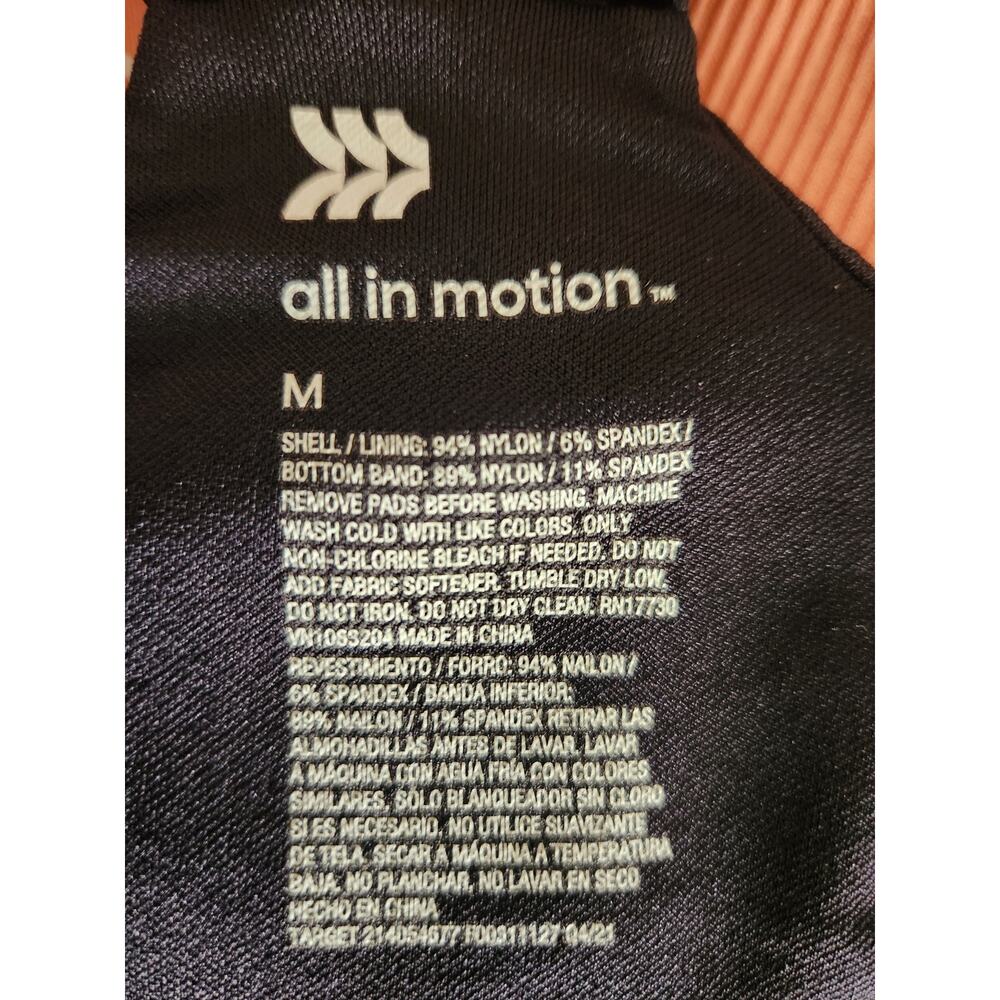 All In Motion Ribbed Longline Sports Bra Bundle Pink Black Medium - Picture 3 of 4
